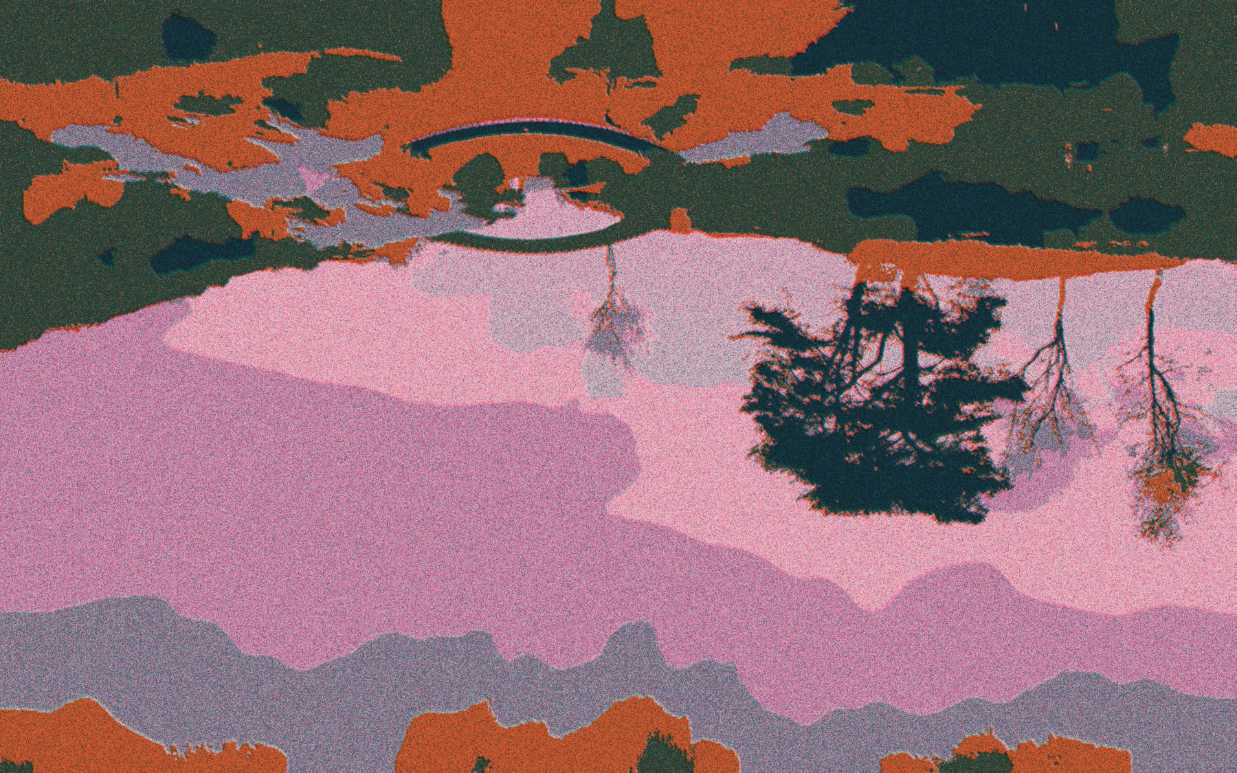 Bridge pond, Zeisterbos. Study after a photo by DirkvdM